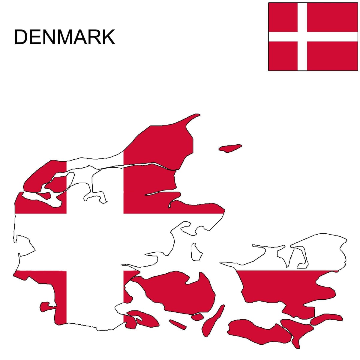 Mapa ng denmark flag