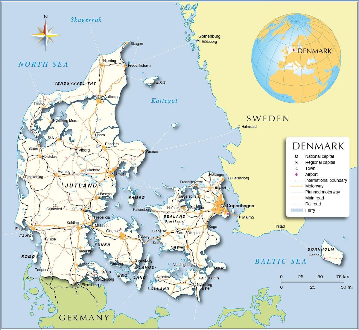 Mapa ng denmark port