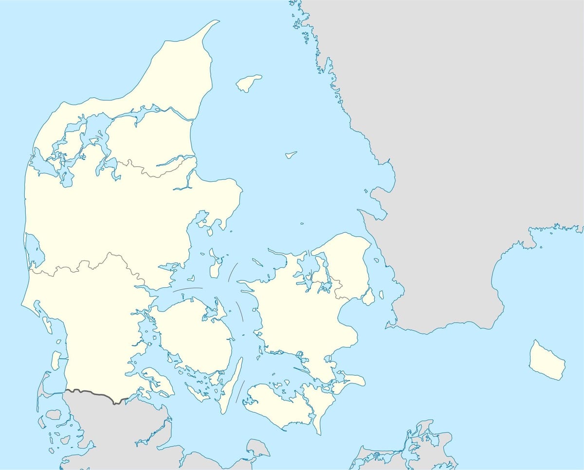 Mapa ng denmark vector