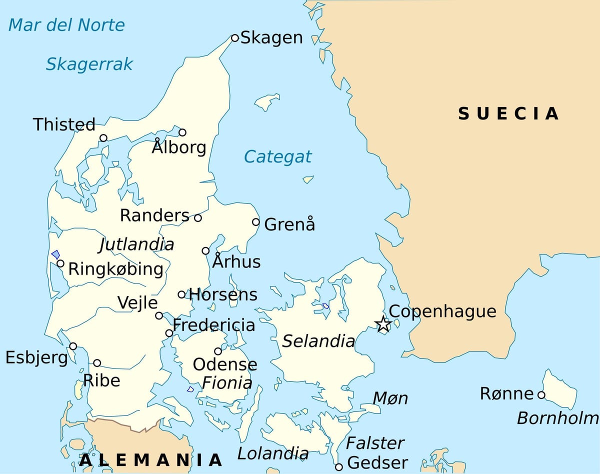 Mapa ng fredericia denmark