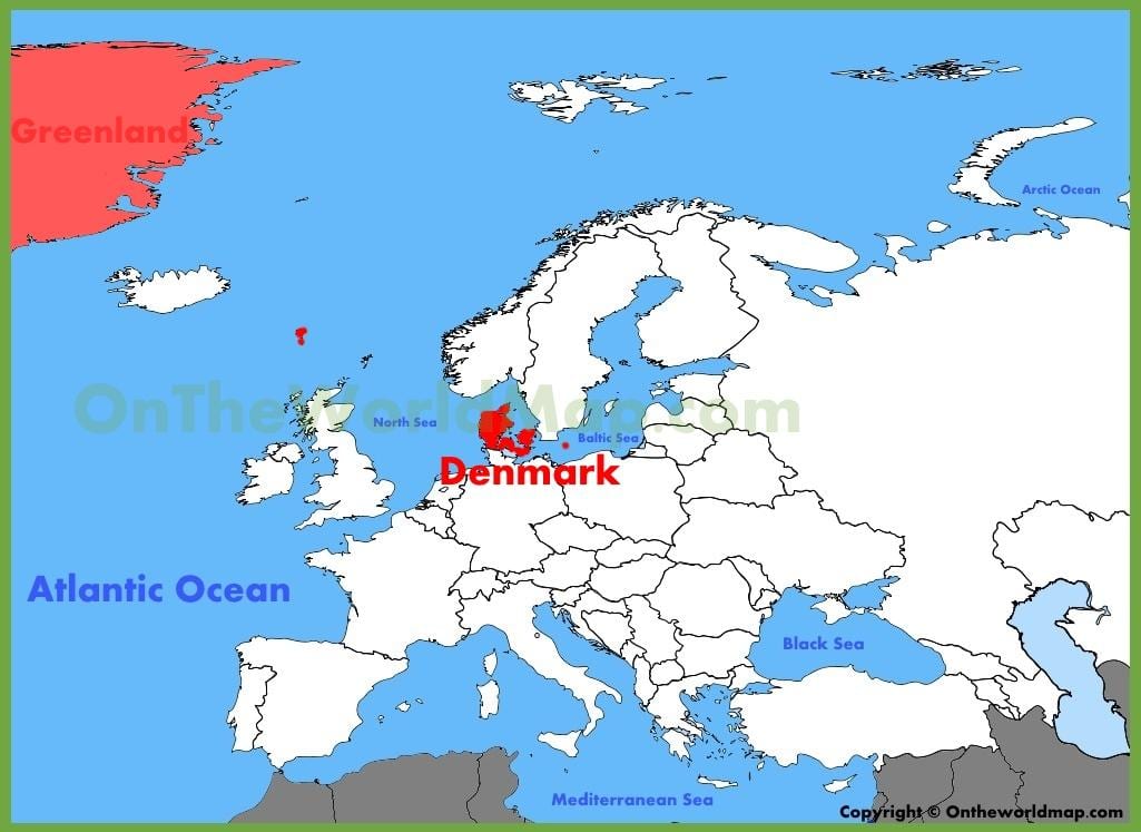 copenhagen sa denmark mapa ng europa