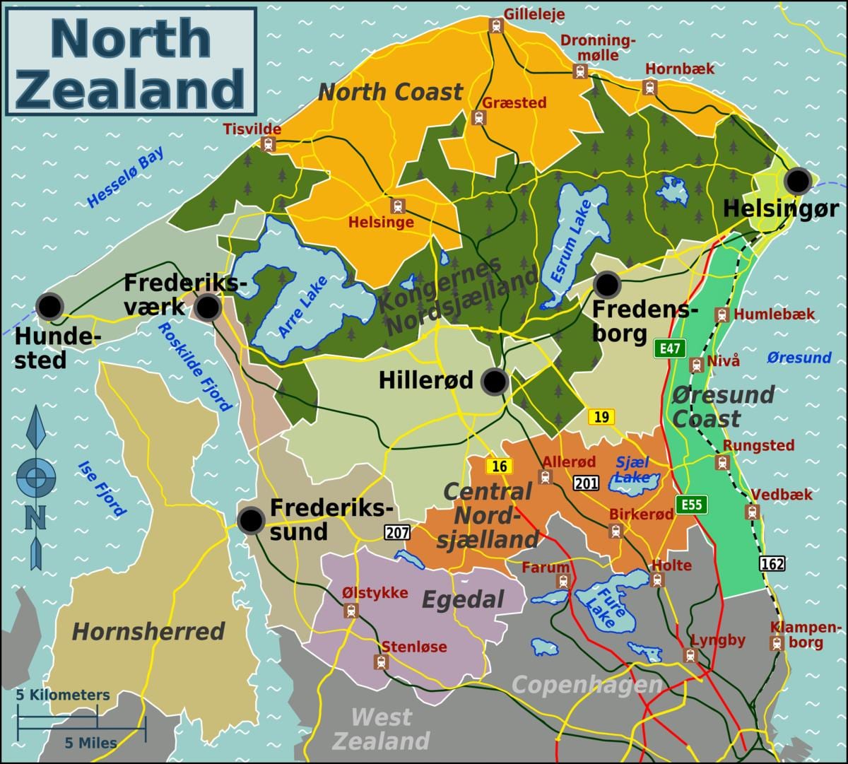 mapa zealand denmark