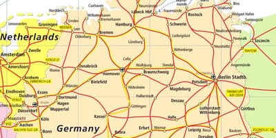 Denmark pinupuntahan ng mga turista mapa