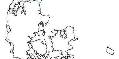 Blangkong mapa ng denmark