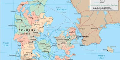 Mapa ng denmark ferry 