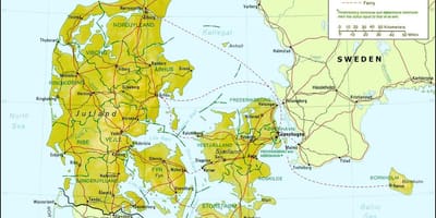 Mapa ng denmark heograpiya 