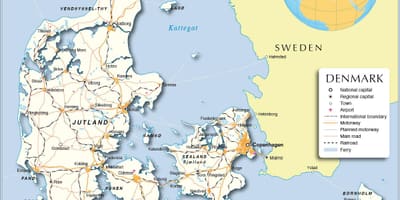 Mapa ng denmark port