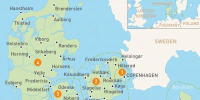 Denmark lalawigan sa mapa